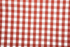 Rot auf weißem, breit kariertem Gingham-Karohemd