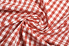 Rot auf weißem, breit kariertem Gingham-Karohemd
