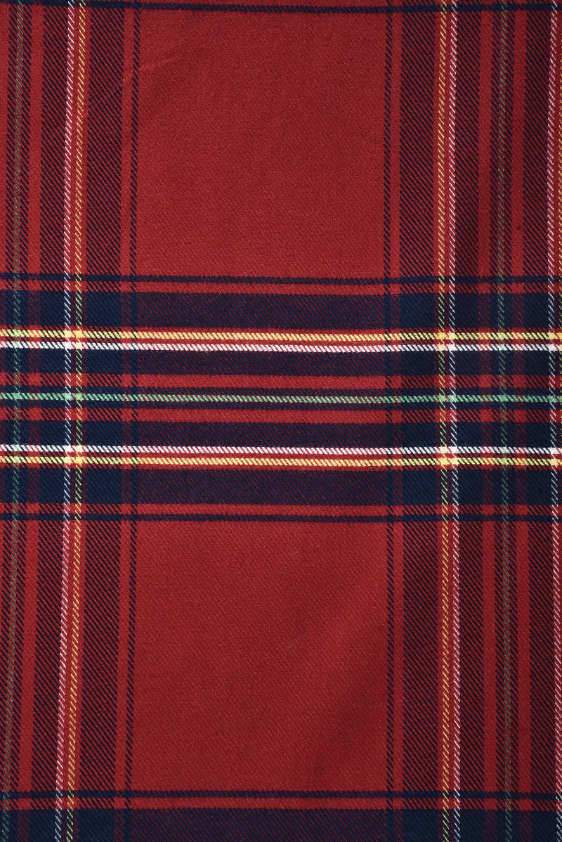 Rotes, marineblaues Flanellhemd mit Tartanmuster
