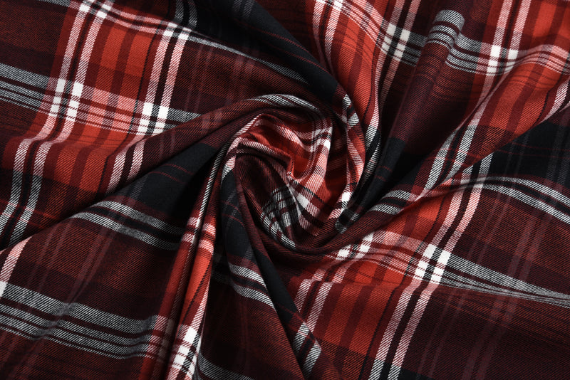 Chemise à carreaux rouges et noirs