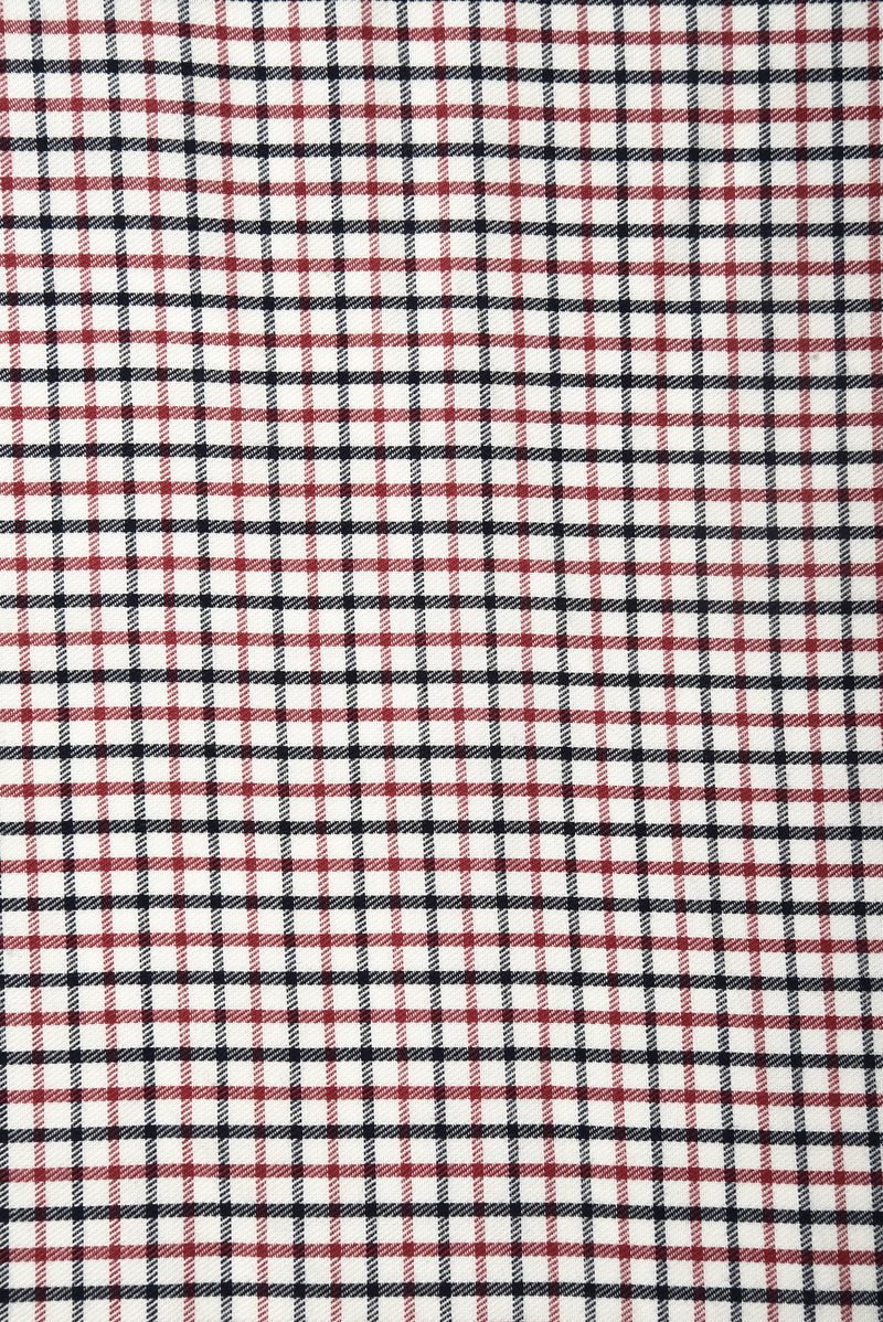 Carreaux noirs et rouges écrus
