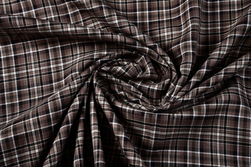 Twill-Karos in Brauntönen