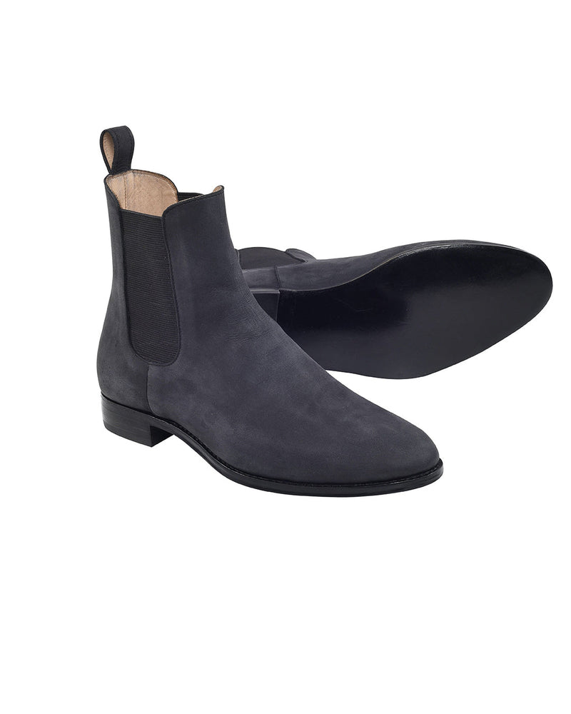 Bottines Chelsea en nubuck noir