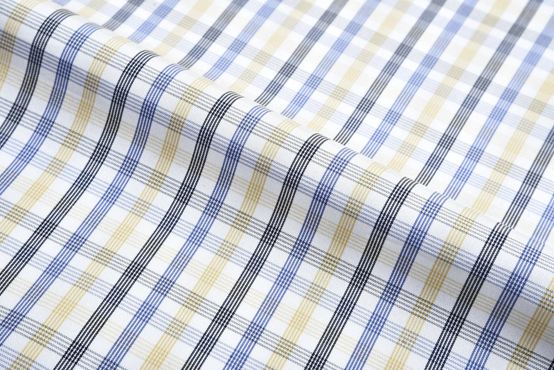 Chemise Patersall bleu et jaune de campagne