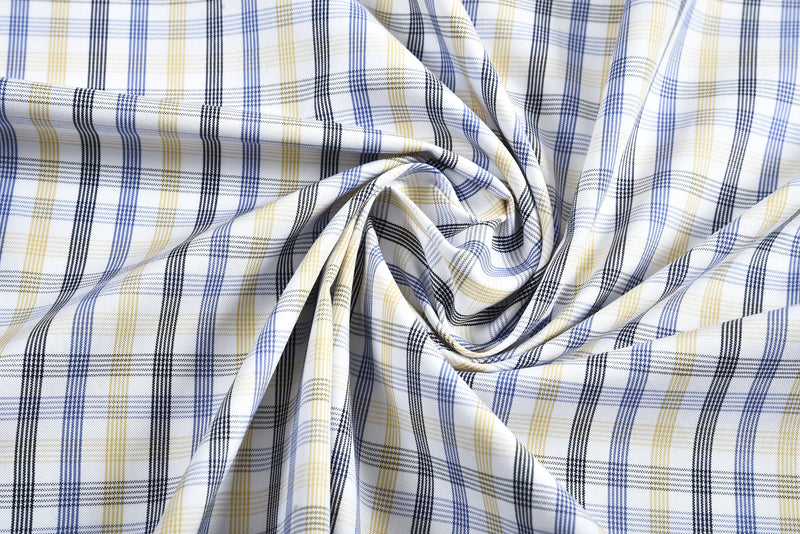Chemise Patersall bleu et jaune de campagne