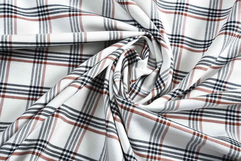 Chemise à carreaux Tattersall rouge marine
