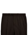Brown Wool Birdseye Dress Pant