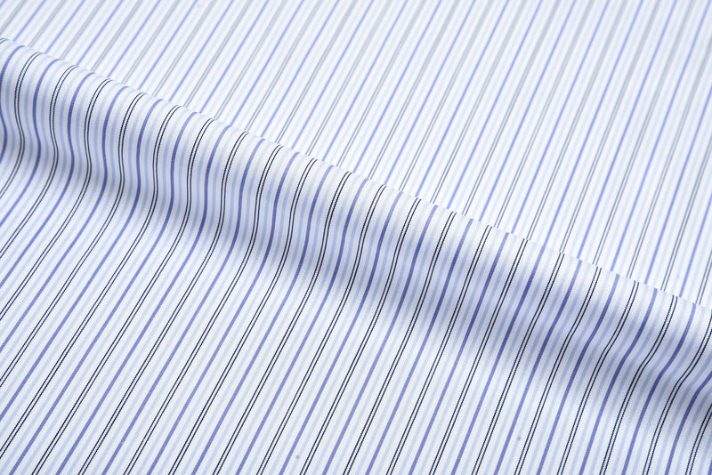 Alumo Light Blue Cornflower and Navy Stripes