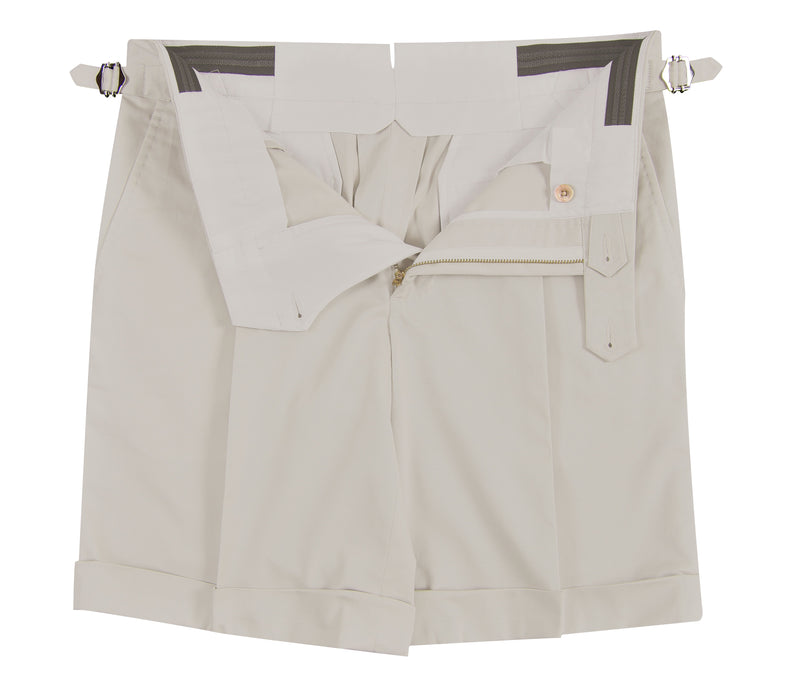 Ivory Twill Shorts