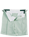 Pale Green Cotton Canvas Linen Shorts
