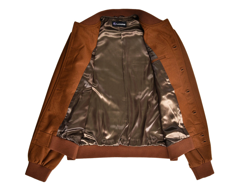 VBC: Hemdjacke aus braunem Flanell aus 100 % Wolle