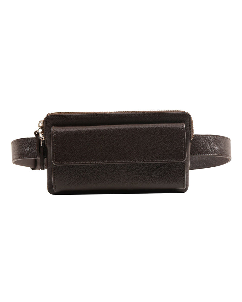 Braune Leder-Gürteltasche