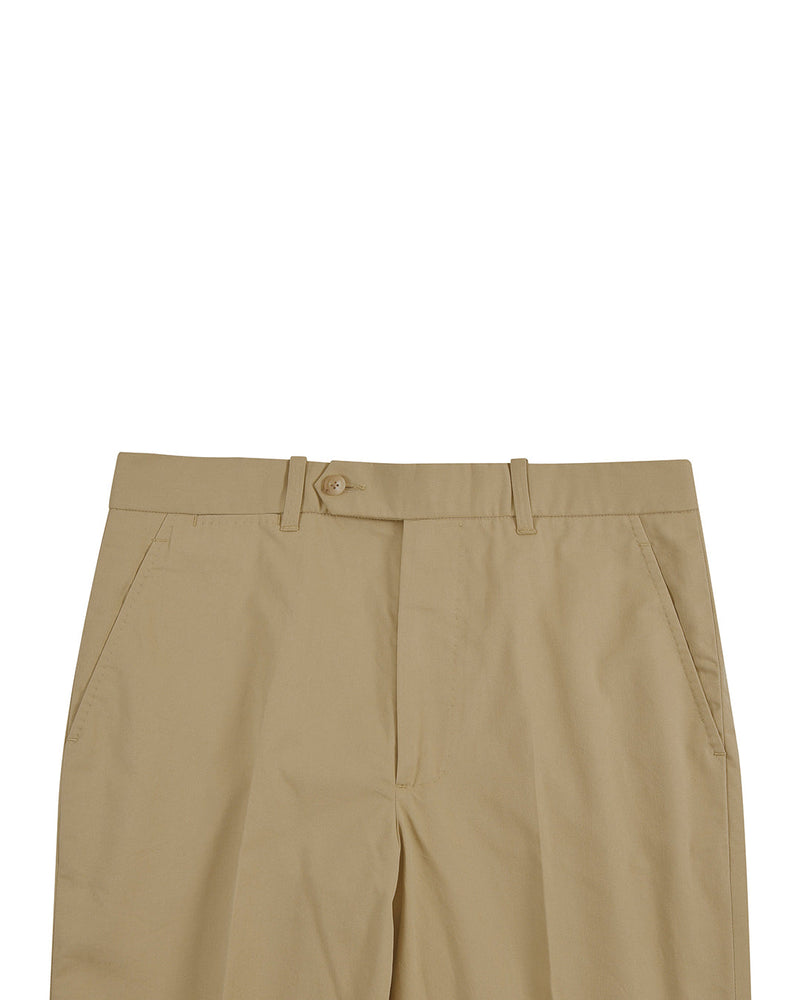 Dark Beige Plain Cotton Dress Pant