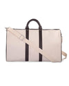 Reisetasche aus Segeltuch mit Brogue-Lederbesatz