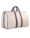 Reisetasche mit Lederbesatz