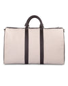 Reisetasche aus Segeltuch mit Brogue-Lederbesatz