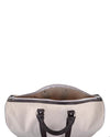 Reisetasche aus Segeltuch mit Brogue-Lederbesatz