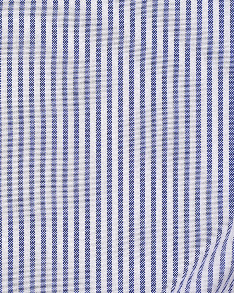 Marineblaues Hemd mit bengalischen Streifen
