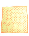 Pochette de costume - Gros pois orange sur fond jaune