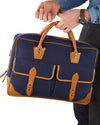 Sac de bureau Luxire Portfolio en cuir et Sashiko