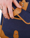 Sac de bureau Luxire Portfolio en cuir et Sashiko