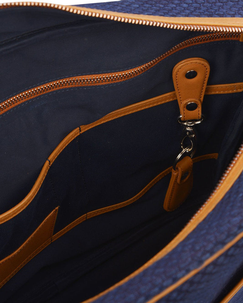 Sac de bureau Luxire Portfolio en cuir et Sashiko