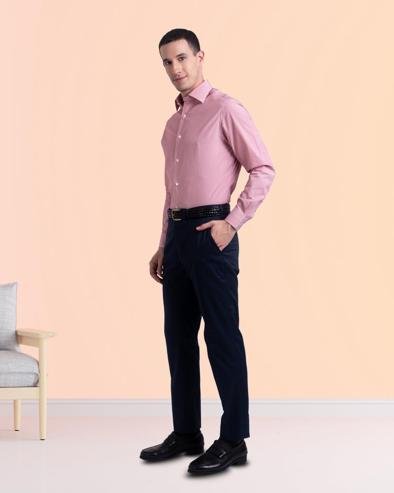 Dark Navy Twill Dress Pant
