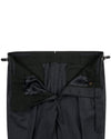 Dugdale Dark Grey Wool Flannel High Waisted Pant