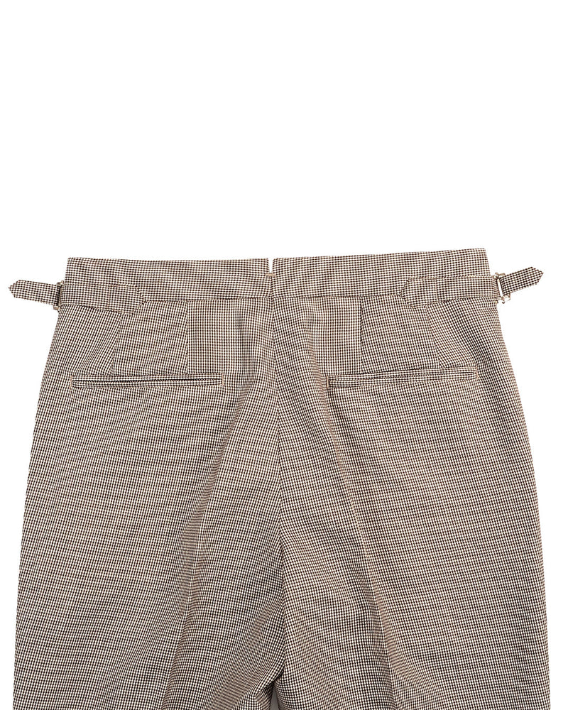 Laine Dugdale Fine Worsted - Motif pied-de-poule marron