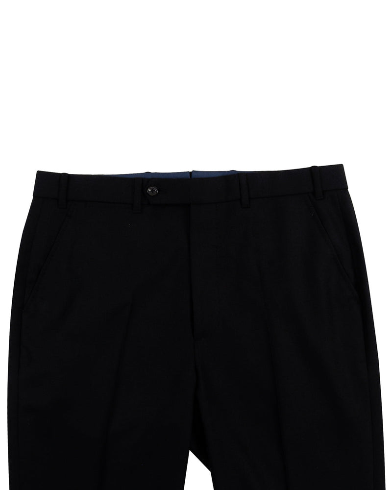 Dugdale Feine Kammgarnhose - Schwarz einfarbig