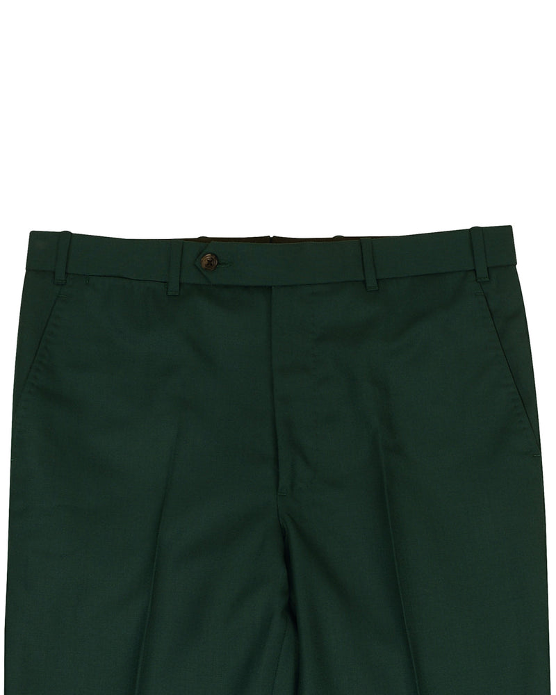 Pantalon en laine peignée fine Dugdale - Vert anglais