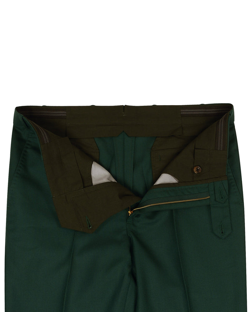 Pantalon en laine peignée fine Dugdale - Vert anglais