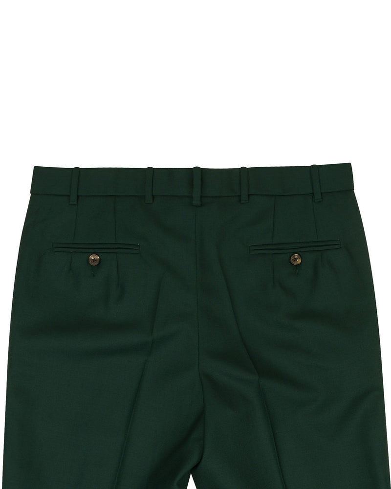 Pantalon en laine peignée fine Dugdale - Vert anglais