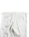 Cream Linen Sateen Pant