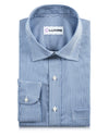 Robe à rayures bleu glauque