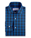 Blau, Schwarz, Dunkelorange, Grün, Tartan-Karos