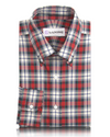 Rot-blauer Tartan-Twill