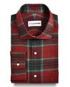Sergé brossé - Tartan rouge et vert