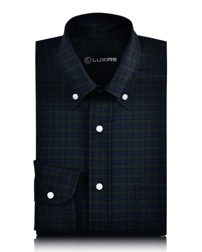 Dark Green On Blue Tattersall Blackwatch