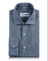 Blue White Gingham Linen Shirt