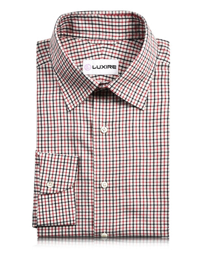 Black Red in Ecru Checks