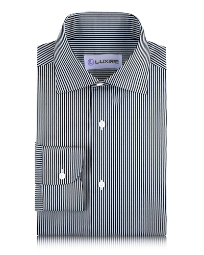 Monti Black Dress Stripes on White Shirt