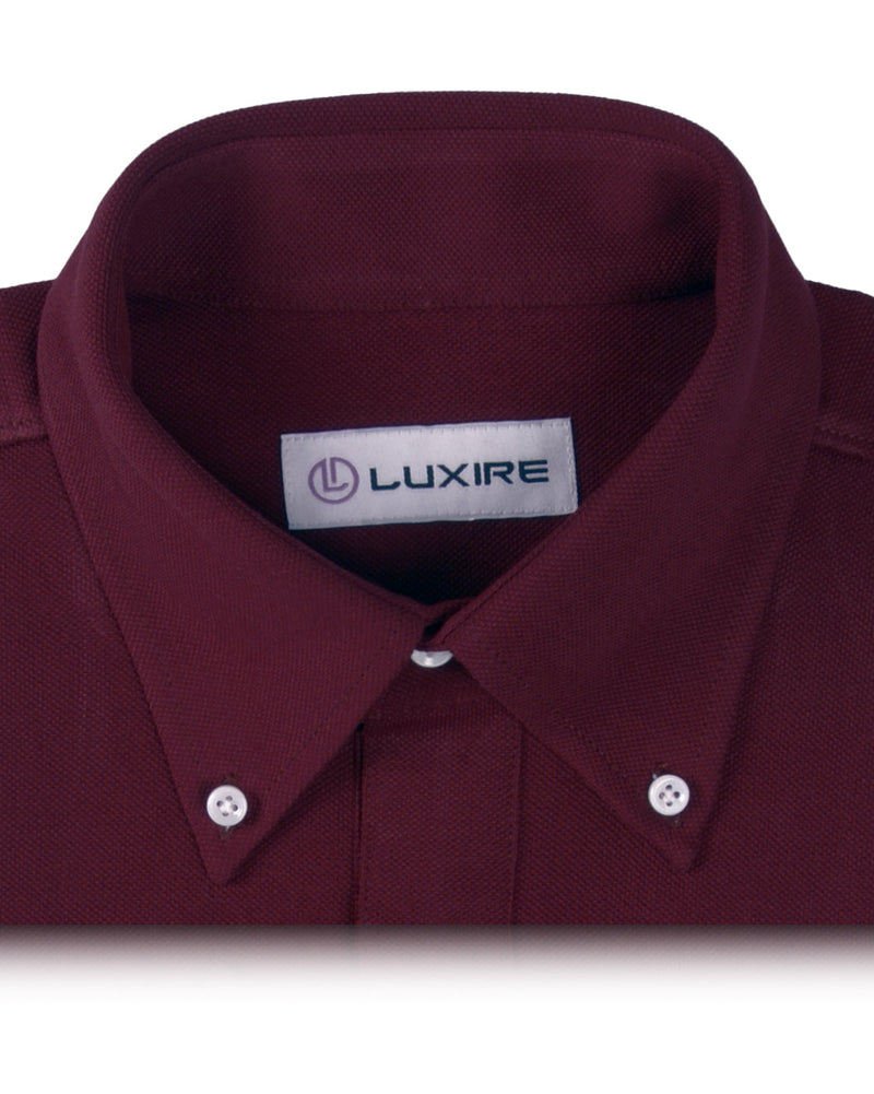 Schlichtes kastanienbraunes Polo-T-Shirt