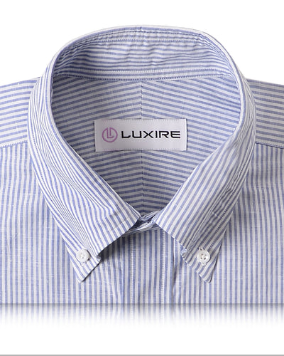 Indigo Dress Stripes Fine Linen