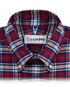 Majenta Blue Tartan Flanell