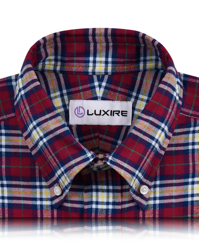 Majenta Blue Tartan Flanell
