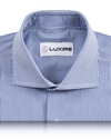 Blue Dobby Dress Stripes Shirt