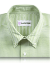 Grüner kleiner Gingham-Seersucker