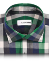 Twill: Green Navy Checks