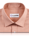 Orangefarbenes Hahnentritt-Shirt
